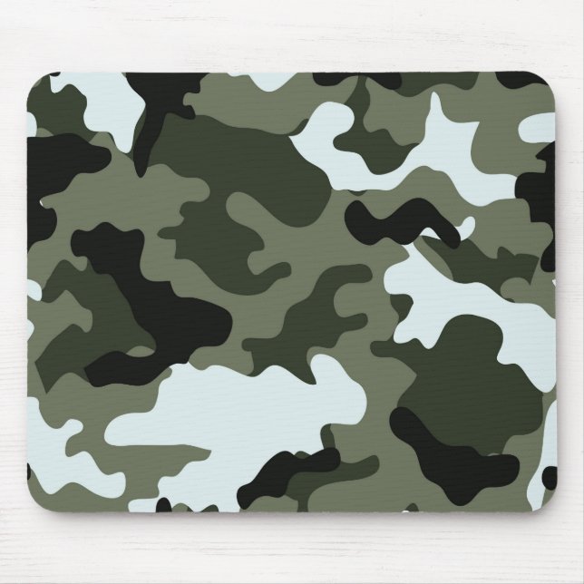 Mousepad Tapete de Mouse Camuflado Verde Militar (Frente)