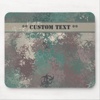 Mousepad Tapete de Mouse Camuflagem Florestal com Perigo Bi