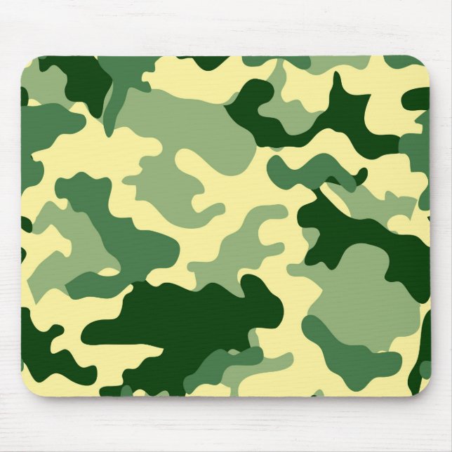 Mousepad Tapete de Mouse Camuflagem Verde (Frente)