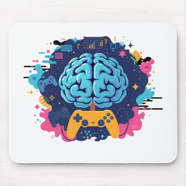 Mousepad Tapete de Mouse Cérebro de Jogo (Frente)