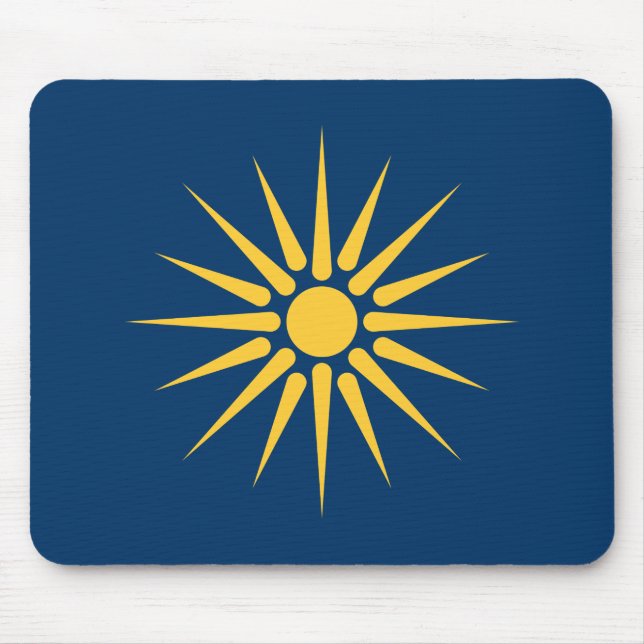 Mousepad Tapete de Mouse com Bandeira da Macedônia, Grécia (Frente)