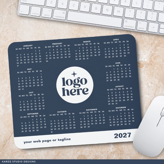 Mousepad Tapete de Mouse com Calendário de Logo Empresarial (Criador carregado)