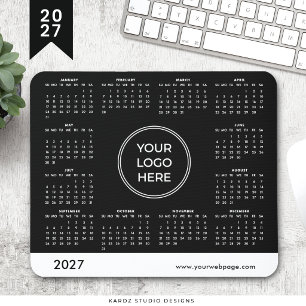 Mousepad Tapete de Mouse com Logotipo Preto Calendário 2027