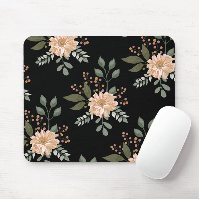 Mousepad Tapete de Mouse com Padrão Floral (Com mouse)