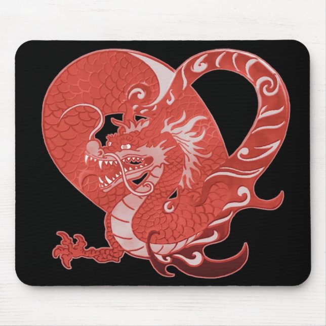 Mousepad Tapete de Mouse Coração de Dragão (Frente)