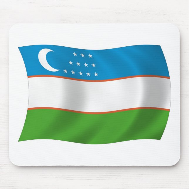 Mousepad Tapete de Mouse da Bandeira do Uzbequistão (Frente)