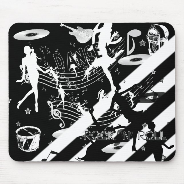 Mousepad Tapete de Mouse Dança Rock 'N' Roll (Frente)
