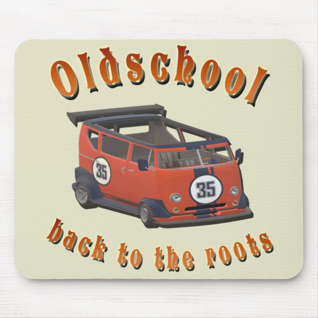 Mousepad Tapete de Mouse de Carro Antigo Design Retro Vinta (Frente)