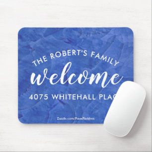 Mousepad Tapete de Mouse de Escritório Personalizado Azul M