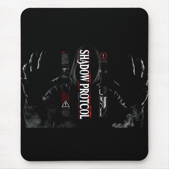 Mousepad Tapete de Mouse de Jogos Cyberpunk Hacker Sombrio (Frente)