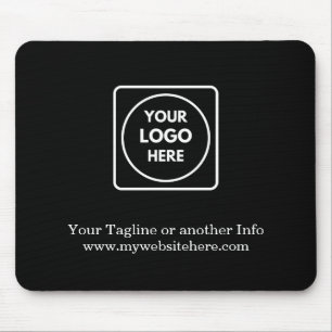 Mousepad Tapete de mouse de logotipo corporativo preto para