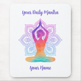 Mousepad Tapete de Mouse de Yoga Personalizado com Nome e M