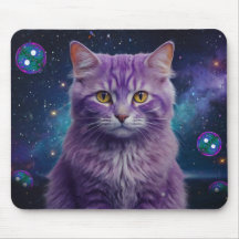 Tapete de Mouse Gato Roxo – Presente Perfeito para