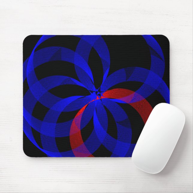 Mousepad Tapete de Mouse Geométrico com Acento Giratório Ve (Com mouse)