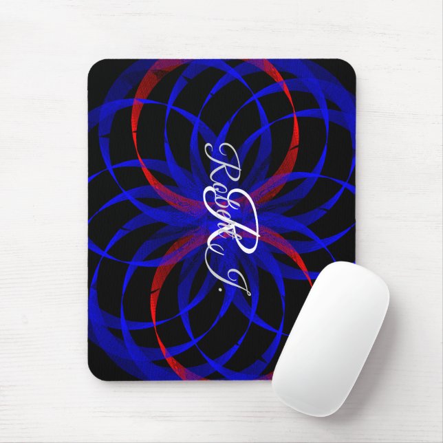 Mousepad Tapete de Mouse Geométrico Cor de Mirtilo Duplo (Com mouse)