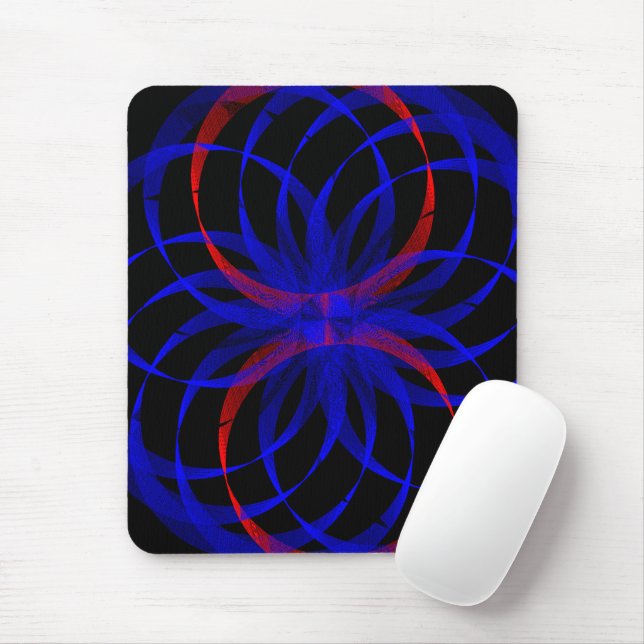 Mousepad Tapete de Mouse Geométrico Cor de Mirtilo Duplo (Com mouse)
