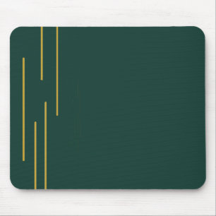 Mousepad Tapete de Mouse Geométrico Dourado Verde Esmeralda