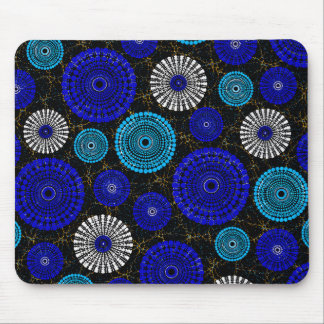 Mousepad Tapete de Mouse Geométrico Explosão Solar Azul Afr