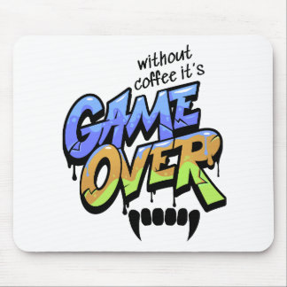 Mousepad Tapete de Mouse Graffiti Sem Café é Game Over