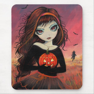 Mousepad Tapete de Mouse Halloween Fogo de Outono