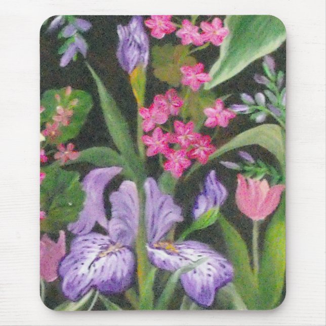 Mousepad Tapete de Mouse Jardim de Íris (Frente)
