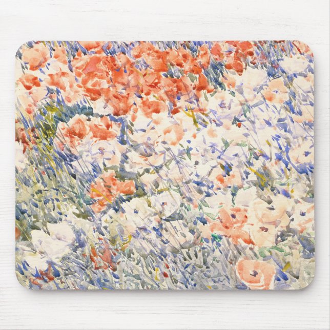 Mousepad Tapete de Mouse Jardim Impressionista Florido (Frente)