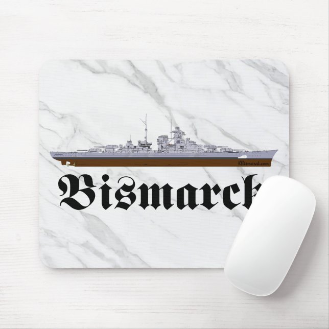 Mousepad Tapete de Mouse Navio de Guerra Bismarck (Com mouse)