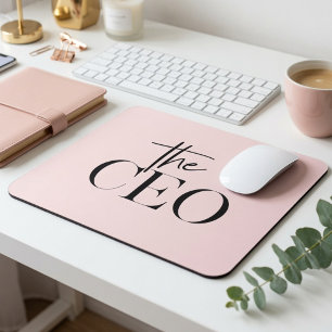 Mousepad Tapete de Mouse O CEO Minimalista Moderno Rosa C