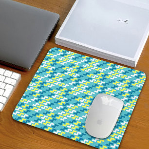 Mousepad Tapete de Mouse Padrão Geométrico Verde
