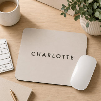 Mousepad Tapete de Mouse Personalizado Bege Moderno