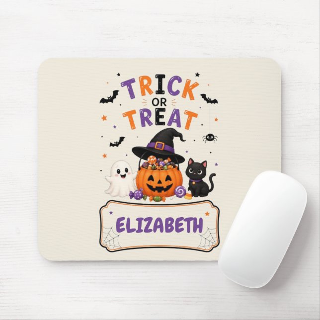 Mousepad Tapete de Mouse Personalizado de Halloween para Cr (Com mouse)