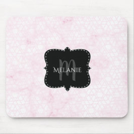 Mousepad Tapete de Mouse Personalizado Rosa Pó Geométrico M