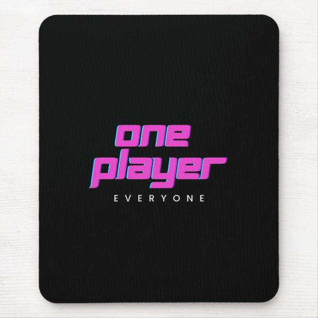 Mousepad Tapete de Mouse Pink & Blue One Player (Frente)