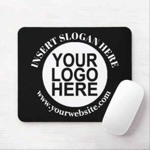 Mousepad Tapete de Mouse Preto Promocional com Logotipo da