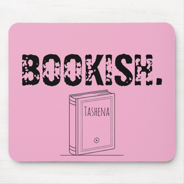 Mousepad Tapete de Mouse Rosa Bebê Literário (Frente)