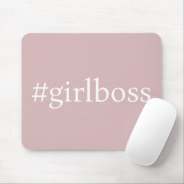 Mousepad Tapete de Mouse Rosa Menina Chefe Hashtag