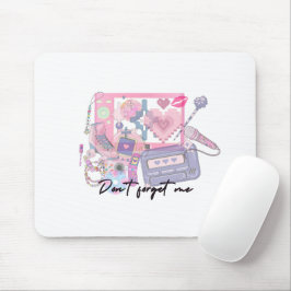 Mousepad Tapete de Mouse Rosa Y2K Kawaii | Decoração de Mes