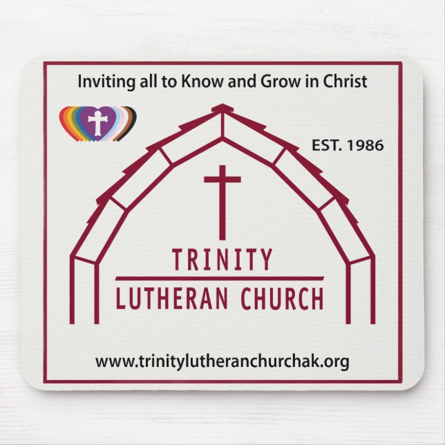 Mousepad Tapete de mouse Trinity Luterano  (Frente)