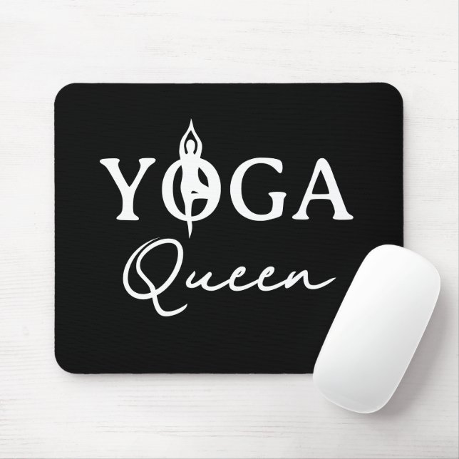 Mousepad Tapete de mouse Yoga Queen com silhueta da pose da (Com mouse)