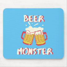 Tapete de Rato Beer Monster | Fundo Azul