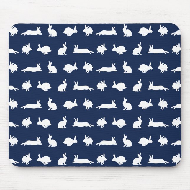 Mousepad Tapete de Rato Bunny Frenzy (Azul Marinho) (Frente)