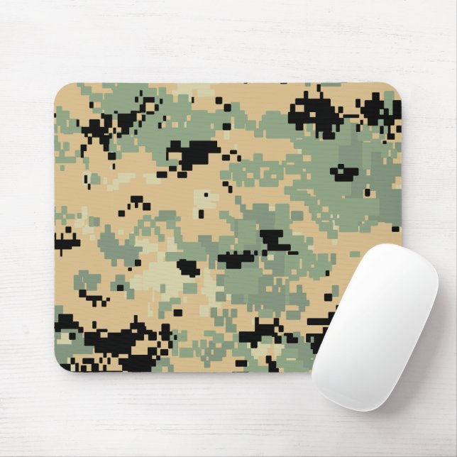 Mousepad Tapete de rato camuflado digital (Com mouse)