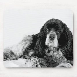 Mousepad Tapete de Rato Cocker Spaniel Preto e Branco