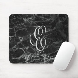 Mousepad Tapete de Rato com Inicial Personalizada de Mármor