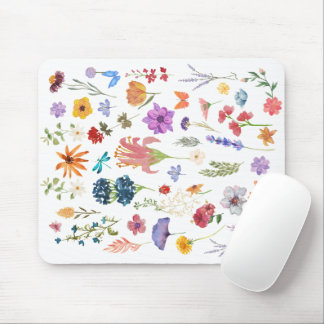 Mousepad Tapete de Rato de Flor Silvestre | Acessório de Me