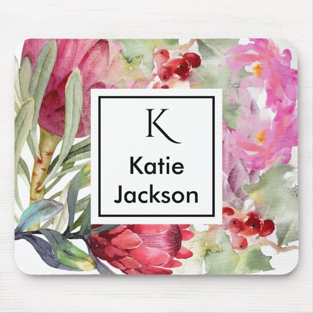 Mousepad Tapete de Rato - Desenho Floral (Frente)