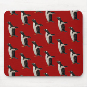 Mousepad Tapete de Rato Frenesi de Pinguim (Vermelho)