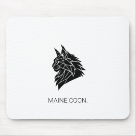 Mousepad Tapete de Rato Geométrico Minimalista Maine Coon