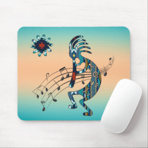 Mousepad Tapete de Rato Kokopelli Turquesa