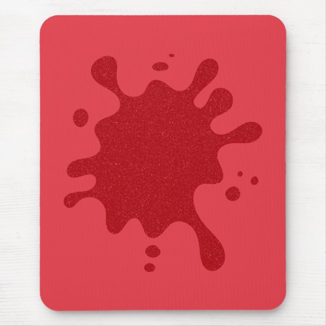 Mousepad Tapete de Rato Mancha de Tinta Vermelha Tomate Per (Frente)